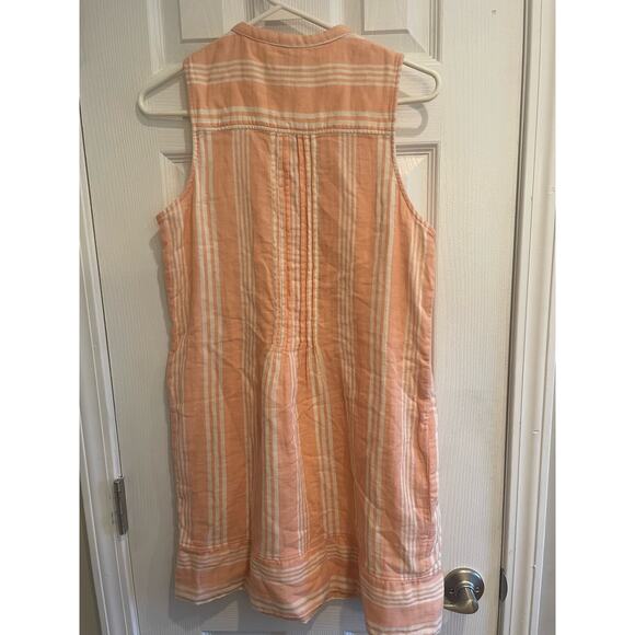 Faherty Isha Dress in Sepia Neutral Stripe, A32 - Picture 7 of 12